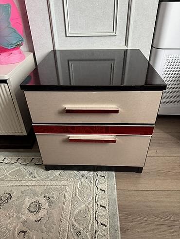 bed table: Спальный гарнитур, Б/у, Шкаф, Турция, ДСП, Самовывоз, цвет - Бежевый — 5