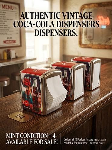 коптильный аппарат: Аутентичные винтажные диспенсеры для салфеток Coca‑Cola + наборы — 1