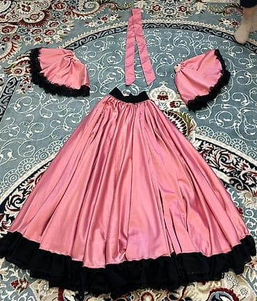 узун койноктор: Нарядный комплект для танцев/сценических выступлений в розово‑черном — 2