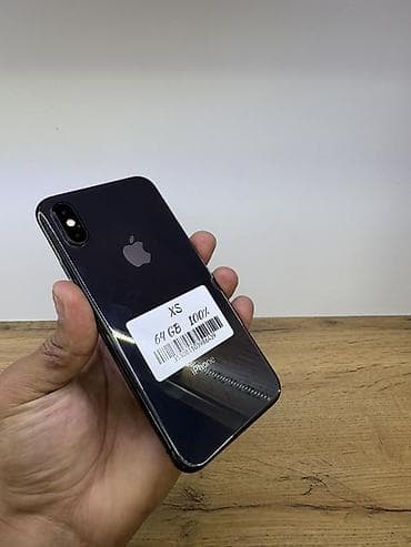 IPhone Xs, 64 ГБ, Space Gray, 100 %