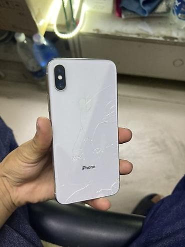 IPhone X, 64 ГБ, цвет Silver Face ID работает Описание: - Смартфон