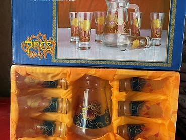 хрустальные стаканы: Набор для напитков, 7 предметов. Состав: - кувшин с крышкой/носиком и — 1