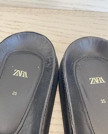 шлепки: Босоножки, 35, Zara, Б/у, цвет - Черный, Самовывоз — 3