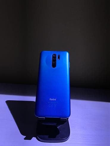 стабилизатор телефона: Redmi, Redmi 9, Б/у, 32 ГБ, цвет - Синий, 2 SIM — 2