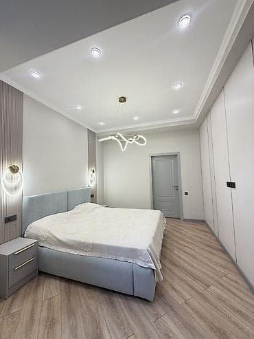 Батирлер: 3 бөлмө, 80 м², №4 шаардык оорукана (Айни көч.) Элитка, 8 кабат, Евро оңдоо — 9