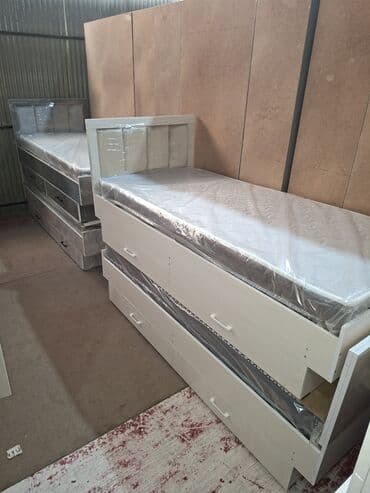 Односпальная кровать, Новый, С матрасом, длина - 205 см