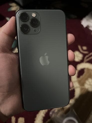 IPhone 11 Pro, Б/у, 64 ГБ, Matte Midnight Green, Кабель, 89 %