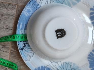 Ашкана буюмдары: Набор тарелок турция с синим цветочным орнаментом - Состав: 6 мелких — 5