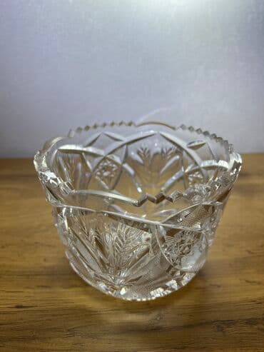 изумруд золото: Хрустальная ваза диаметром 15 см — 2