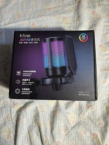 Компьютерные мышки: USB-микрофон FIFINE A6 (Chroma RGB) АБСОЛЮТНО НОВЫЙ, НЕ РАСПАКОВАННЫЙ — 1