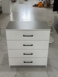 шкафы под одежду: Кийим үчүн комод, Жаңы, Күзгүсүз, ЛДСП, түсү - Ак, Боз, Акысыз жеткирүү, Өзү алып кетүү — 2