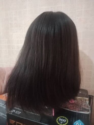 купить очки для зрения с накладками: Парик каре из тёмных прямых НАТУРАЛЬНЫХ ВОЛОС - Форма: классическое — 4