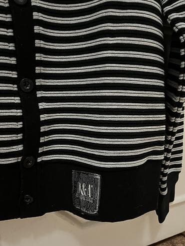 Айымдардын бут кийими: Полосатый кардиган D&A - Цвет: черный с серыми тонкими — 3