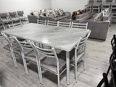 aloe vera: Кухонный стол и стул, цвет - Серый — 5