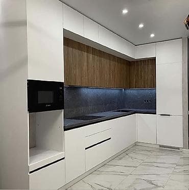 проектировка кухонной мебели: Корпусная мебель на заказ под ключ - Кухни: современный угловой — 1