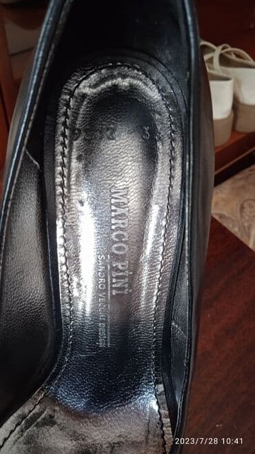 фирменная обувь из италии: Туфли, 36, Marco Piero, Б/у, цвет - Черный, Самовывоз — 5