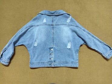 куртка рубашка: Рубашка, цвет - Голубой, Б/у — 4