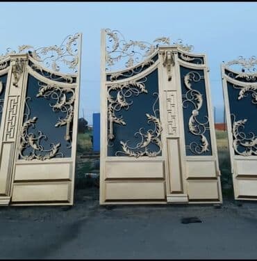 купить ворота с калиткой бу бишкек: Откатные ворота Металлические — 12