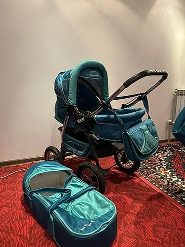 chicco echo: Коляска, Другой бренд, цвет - Голубой, Б/у, Самовывоз — 2