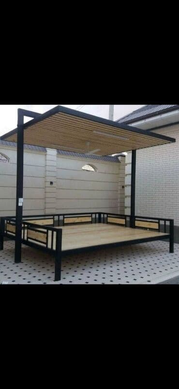 диван из палета: Тапчан 3 x 3 x 2 м, Металл — 14