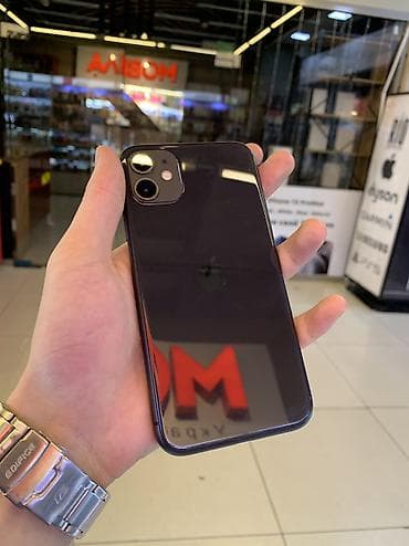 13 iphone pro max: IPhone 11, Б/у, 64 ГБ, Черный, Защитное стекло, 91 % — 2