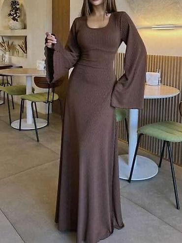 Плащи: Повседневное платье, Осень-весна, Длинная модель, Трикотаж, Лапша, Стандарт — 5