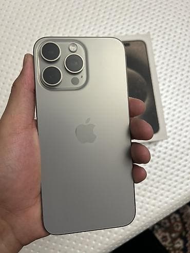 IPhone 15 Pro Max, 256 ГБ, Natural Titanium, Коробка, 86 %