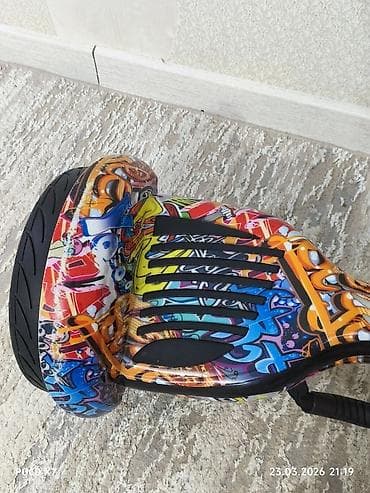 гироскутер батарея: Гироскутер с ярким граффити-принтом - Диаметр колёс: около 10" — 3