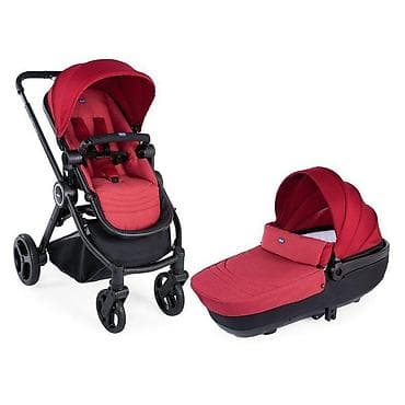 Детская коляска 2 в 1 Chicco (цвет красный) : люлька, прогулочный