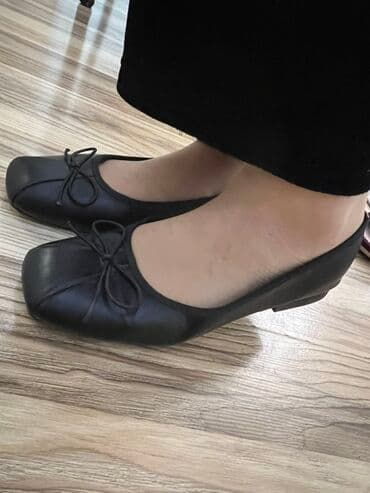 балетки из натуральной кожи: Балетки женские, черные. - Материал верха: гладкая экокожа - Носок — 3