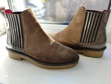 Сапоги: Итальянские Ботинки Челси из натуральной замши Сезон:Осень/весна — 4