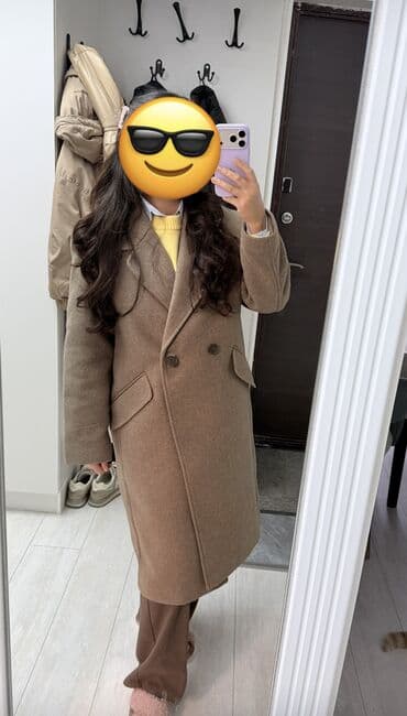 одежда для беременных недорого: Пальто, Халат, Зима, Длинная модель, Двубортная модель, M — 1