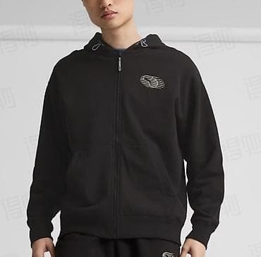 Толстовкалар: Худи на молнии PUMA NYC - Цвет: черный - Дизайн: маленький логотип — 1