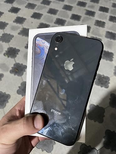 IPhone Xr, Б/у, 64 ГБ, Черный, Коробка, 74 %