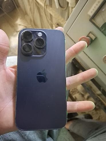 IPhone 14 Pro, Б/у, 256 ГБ, Deep Purple, Защитное стекло, 77 %