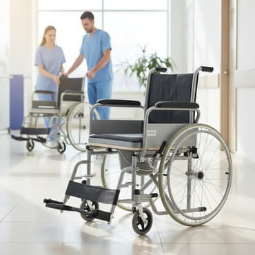 Инвалидная коляска с ручным приводом - Рама из прочного металла с