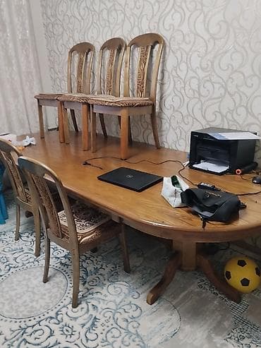 столл: Продаю стол стуля-6 шт - Материал: полностью из массив дерева (тон — 1