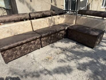 угловая кухонная мягкая мебель: Модульный диван — 6