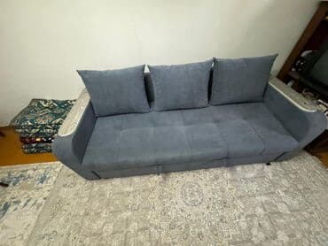 кровать и диван: Раскладной диван, Б/у — 1