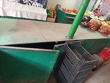 Торговое оборудование: Продавецкий прилавок/торговая стойка для рынка. - Материал: металл — 3