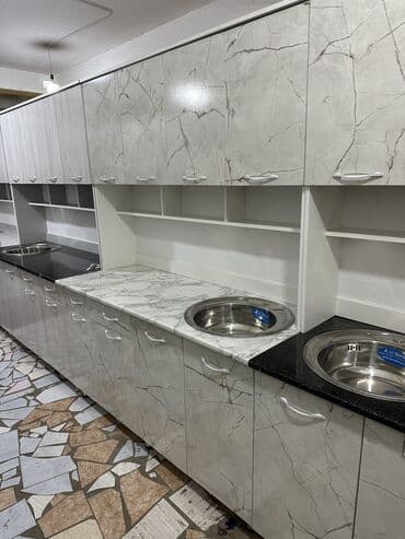 кухонная мебель рассрочка: Ашкана гарнитуру, Жаңы, Бөлүп төлөө менен, түсү - Ак, ДСП, Акысыз жеткирүү — 5