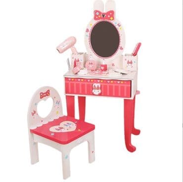 В наличии Детское трюмо со стулом Игрушка подходит для детей от 2