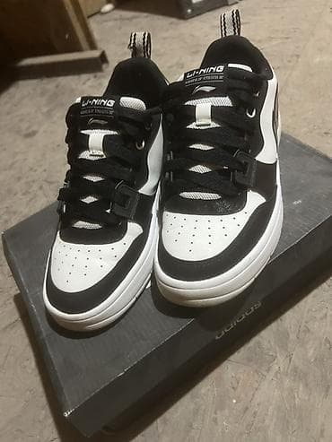 lebron james: Кроссовки Li-Ning, модель в чёрно-белой расцветке. - Верх — 2