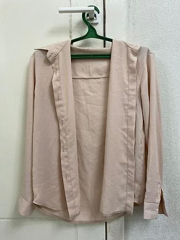 Блузка, Классикалык модель, Solid print, Узун модель — 1
