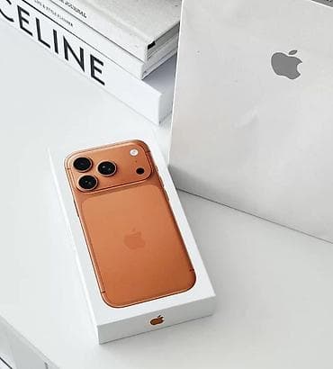 IPhone 17 Pro, Новый, 256 ГБ, Оранжевый, Зарядное устройство, Кабель, Коробка, 100 %