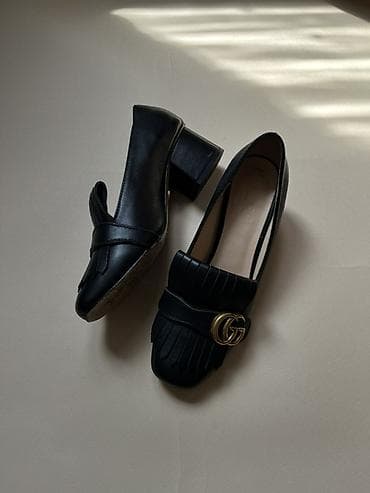 гуччи: Лоферы, 38, Gucci, Б/у, цвет - Черный, Самовывоз — 3