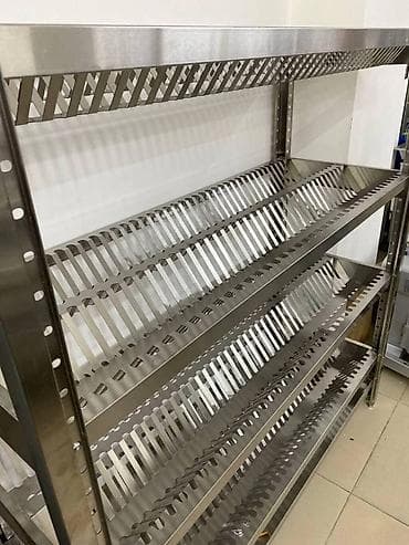 Соода жабдуулары: Стеллаж для сушки тарелок 4 уровня для тарелок Размер — 6