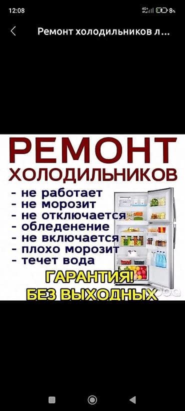 Ремонт и обслуживание холодильников и кондиционеров. Холодильники: -
