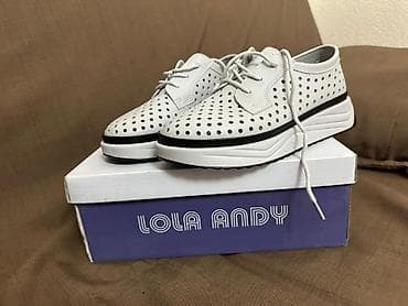 Женские перфорированные дерби LOLA ANDY - Цвет: белый с контрастной
