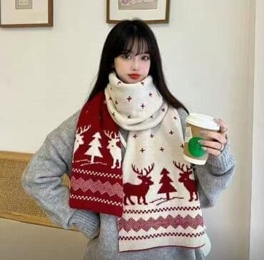 прекрасный подарок ручной работы: 🧣✨ Новогодний шарф с оленем Тёплый, уютный и очень праздничный 🎄 — 4